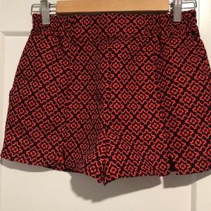 Pleated Patterned Shorts